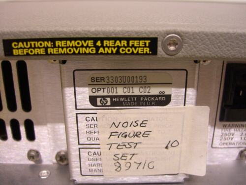 Hp (agilent) 8971C noise figure test set w/ options