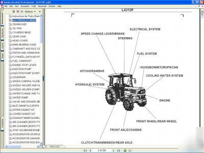 Kubota L4310F 2X4 tractor parts manual