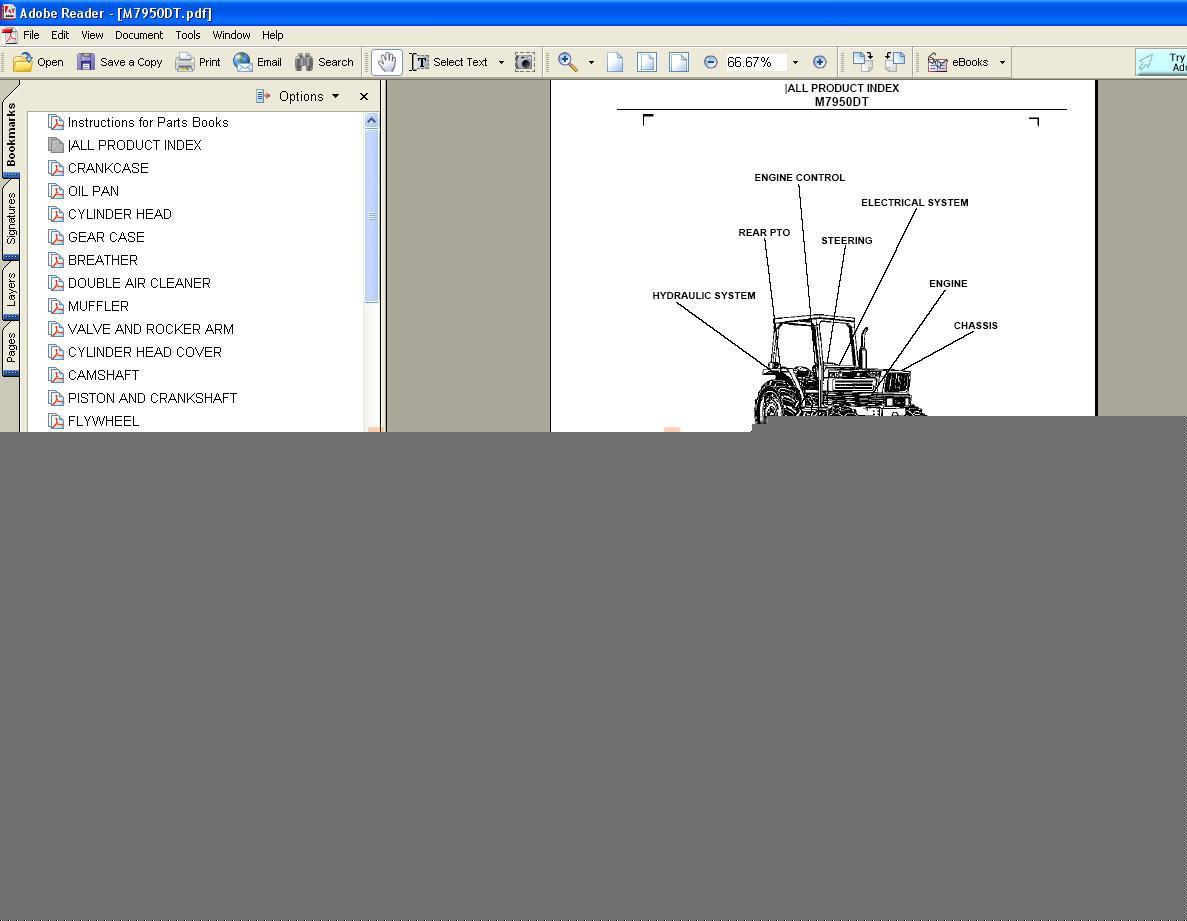 Kubota M7950 parts manual - we have other manuals
