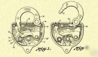 Yale & towne padlock 1931 us patent art PRINT_L120