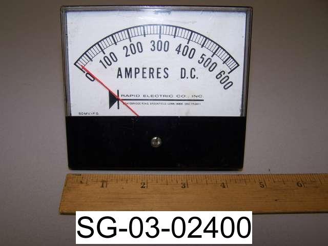 Hoyt analog dc ampere meter 0-600