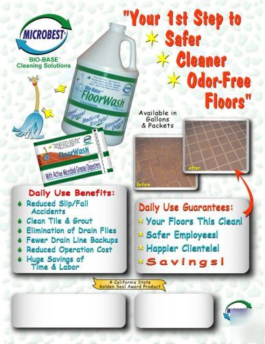 Microbest floorwash packets green and biodegradable