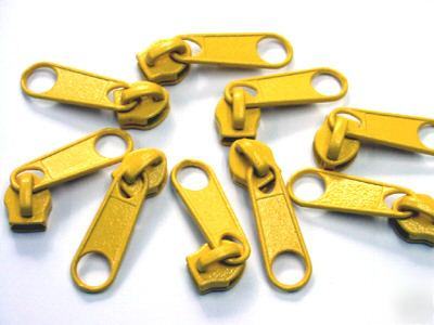 #5 nylon coil zipper sliders long-pull (506) yellow 50