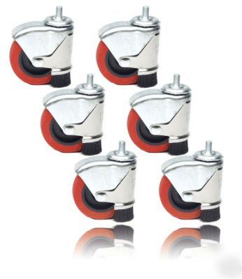 Creeper caster set with mounting hardware