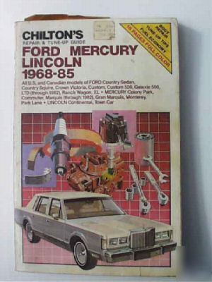 Ford mercury lincoln chilton repair tune manual 1968 85