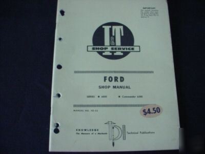 I&t repair manual ford tractor 6000 & commander 6000 