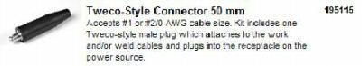 Miller 195115 tweco-style connector 50 mm