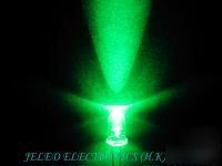 New 100X 3MM super bright green led lamp 8,000MCD f/sh