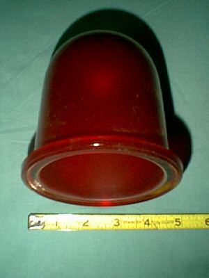 Red glass warning / indicator light globe / gb inc. 